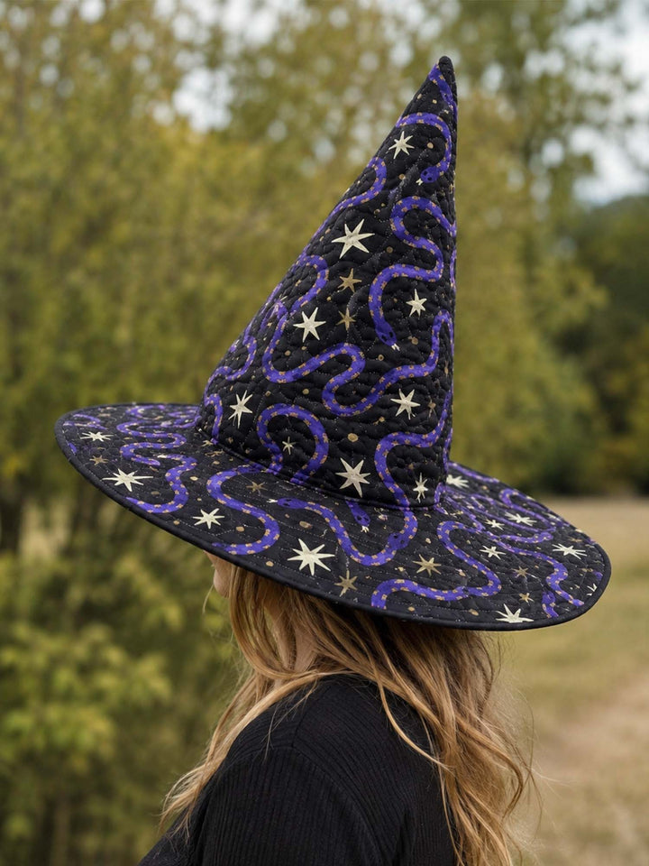 Handmade Quilted Witch Hat – Snake and Dark Magic