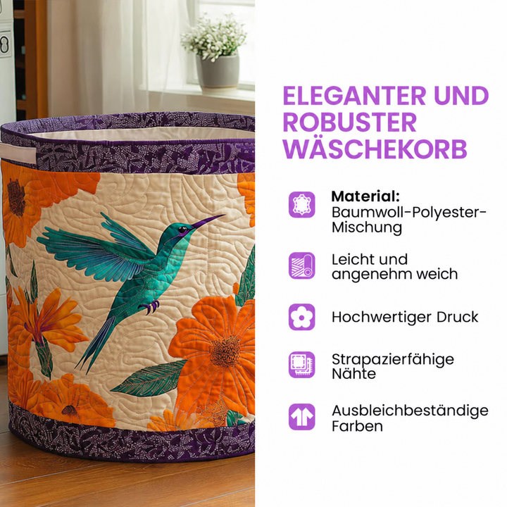 Quilted Laundry Basket – Halloween Owl, Ghost and Cat