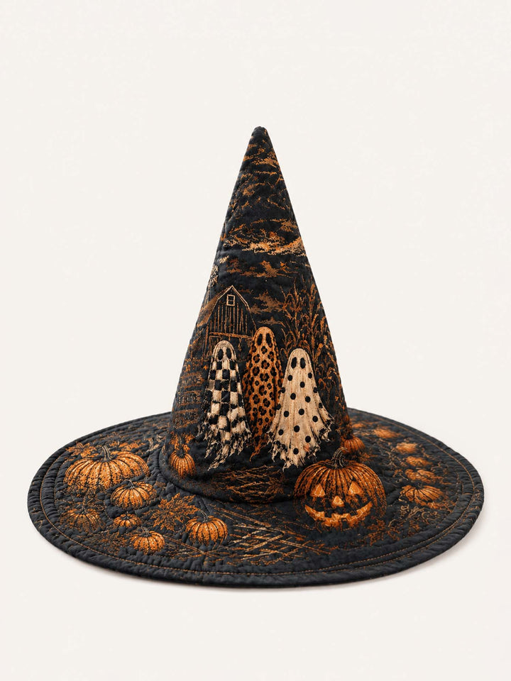 Handmade Quilted Witch Hat – Haunted Pumpkins for Halloween