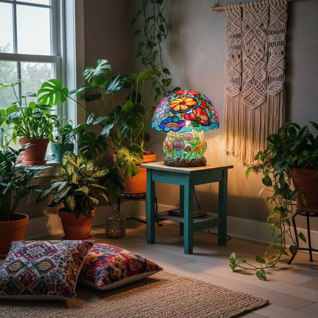 Satin Mushroom Lamp