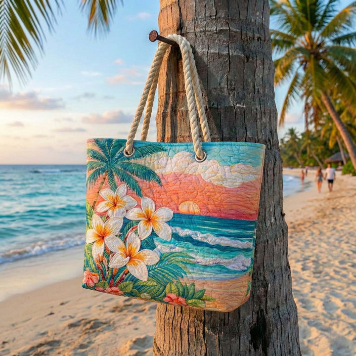 Floral Quilted Beach Tote – Tropical Spirit