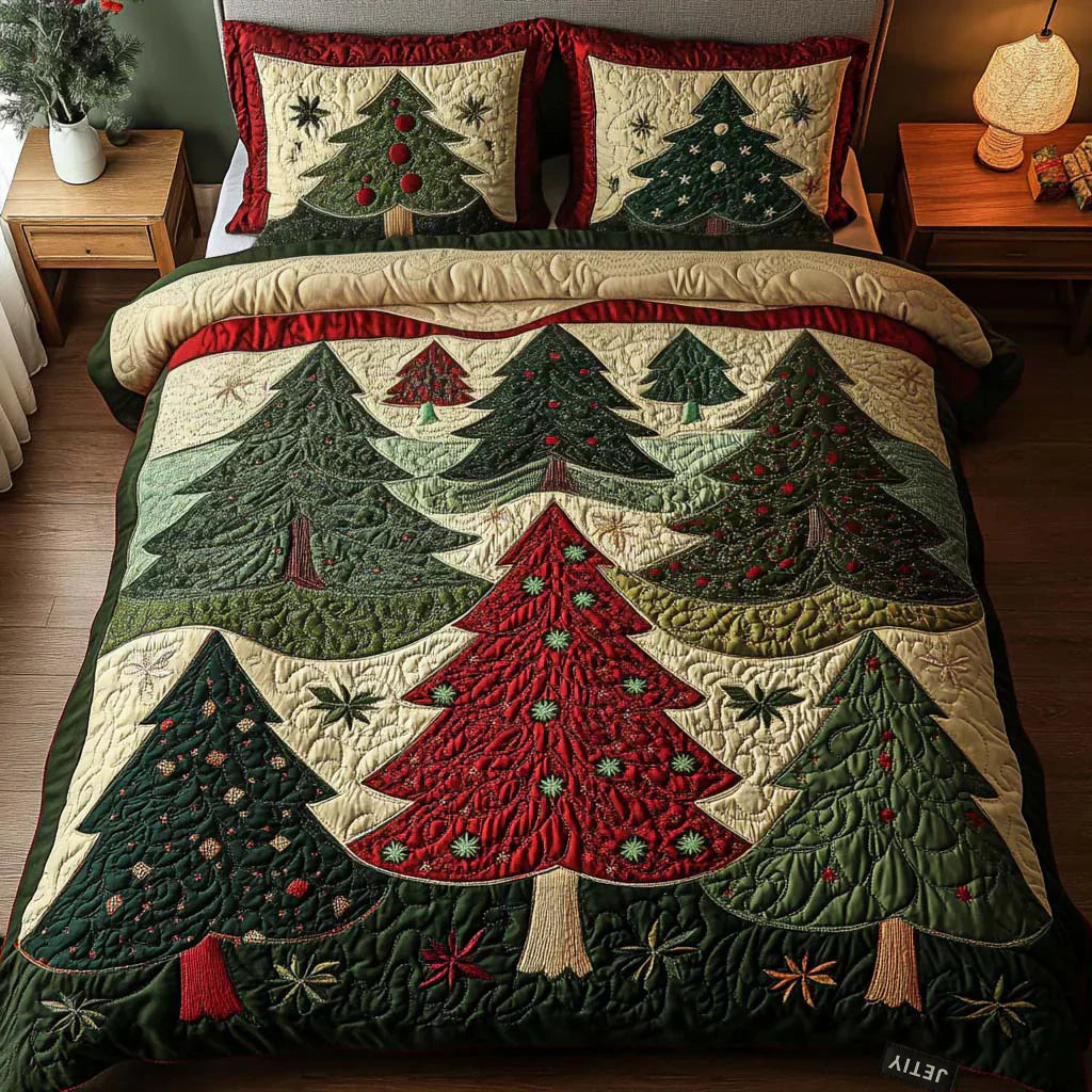 3-Piece Quilted Bed Linen Set - Les radosti