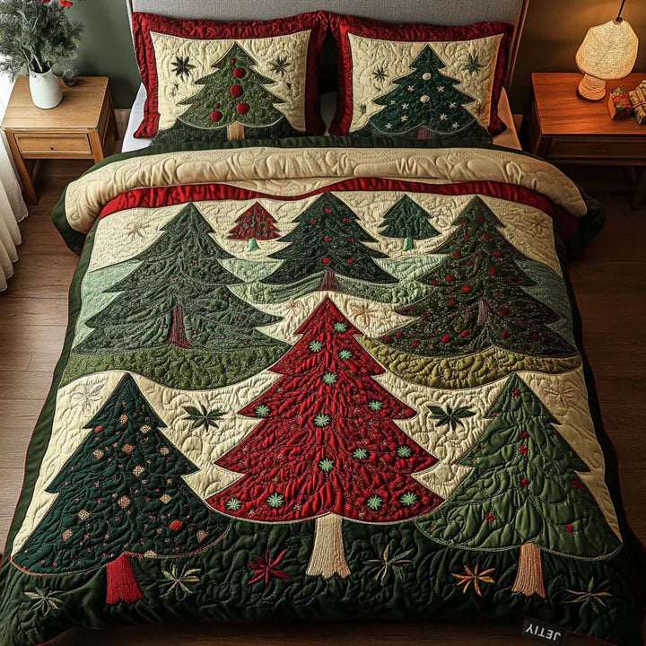 3-Piece Quilted Bed Linen Set - Les radosti