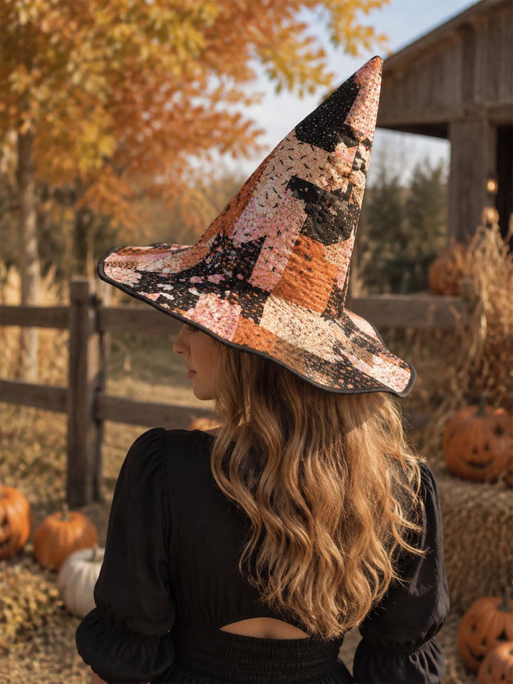Handmade Quilted Witch Hat – Cute Halloween Patchwork