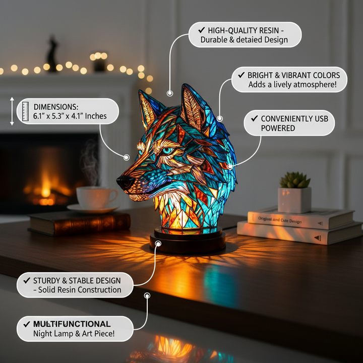Charming Wolf Lamp