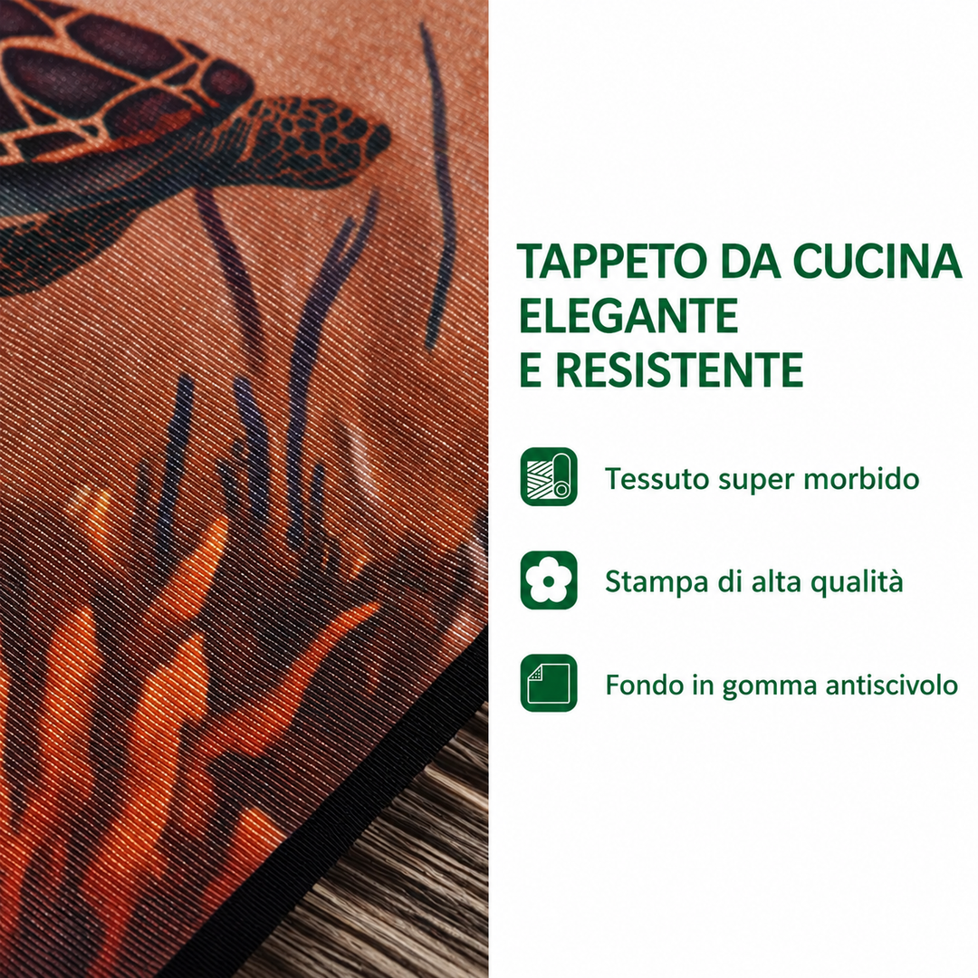 Non-slip kitchen rug with beach atmosphere NCU0NT11121