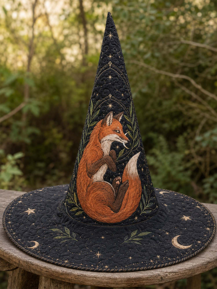 Handmade Quilted Witch Hat – Enchanted Fox