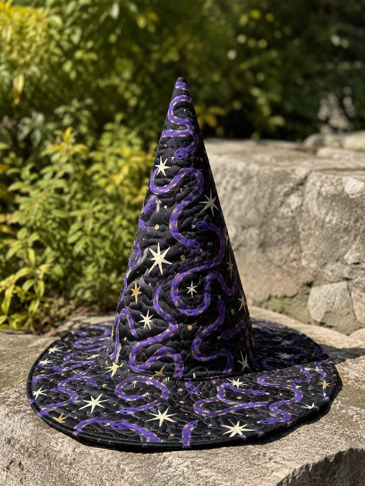 Handmade Quilted Witch Hat – Snake and Dark Magic