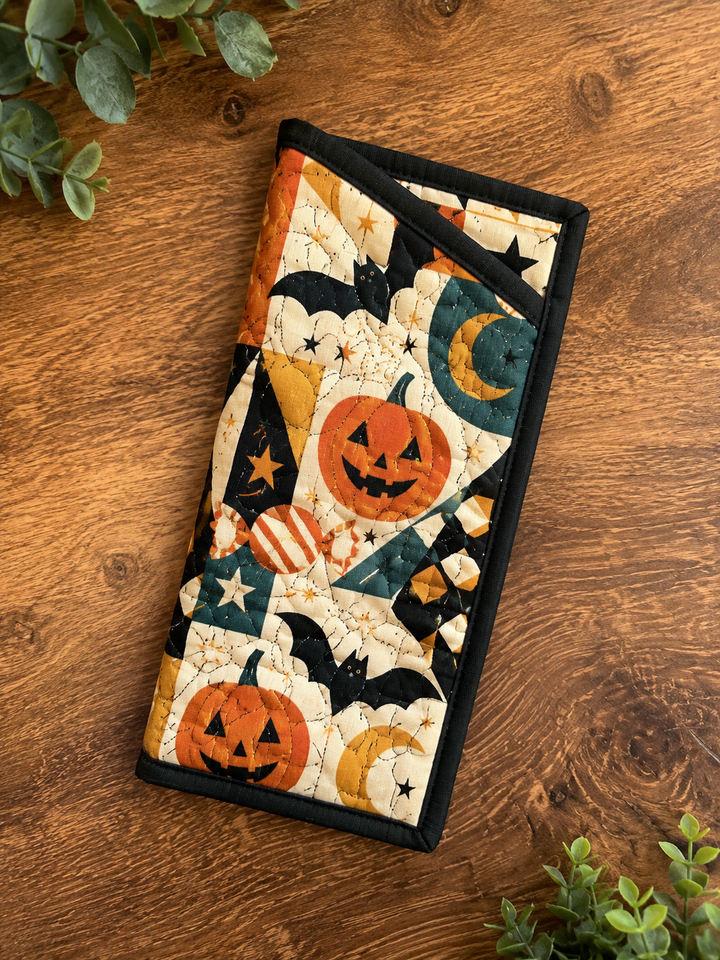 Quilted Glasses Case – Halloween Pumpkin Patch