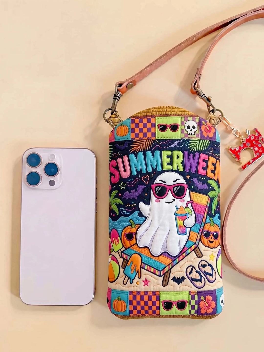 Slim Quilted Phone Crossbody Bag – Summer Halloween