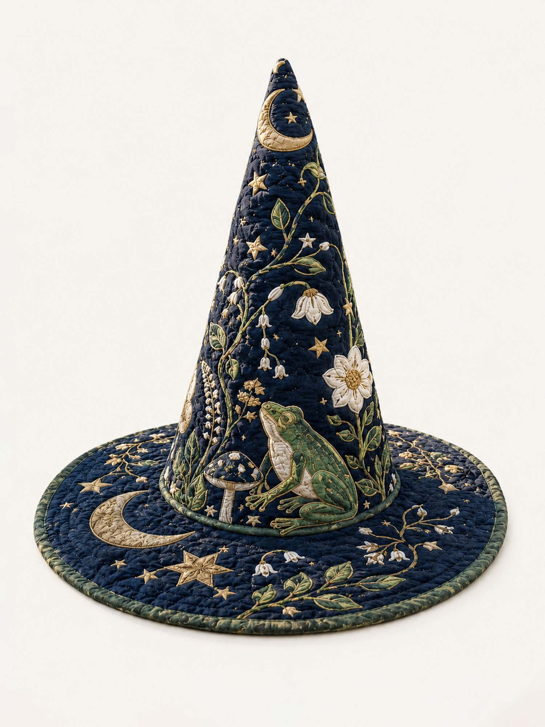 Handmade Quilted Witch Hat – Enchanted Moon Garden