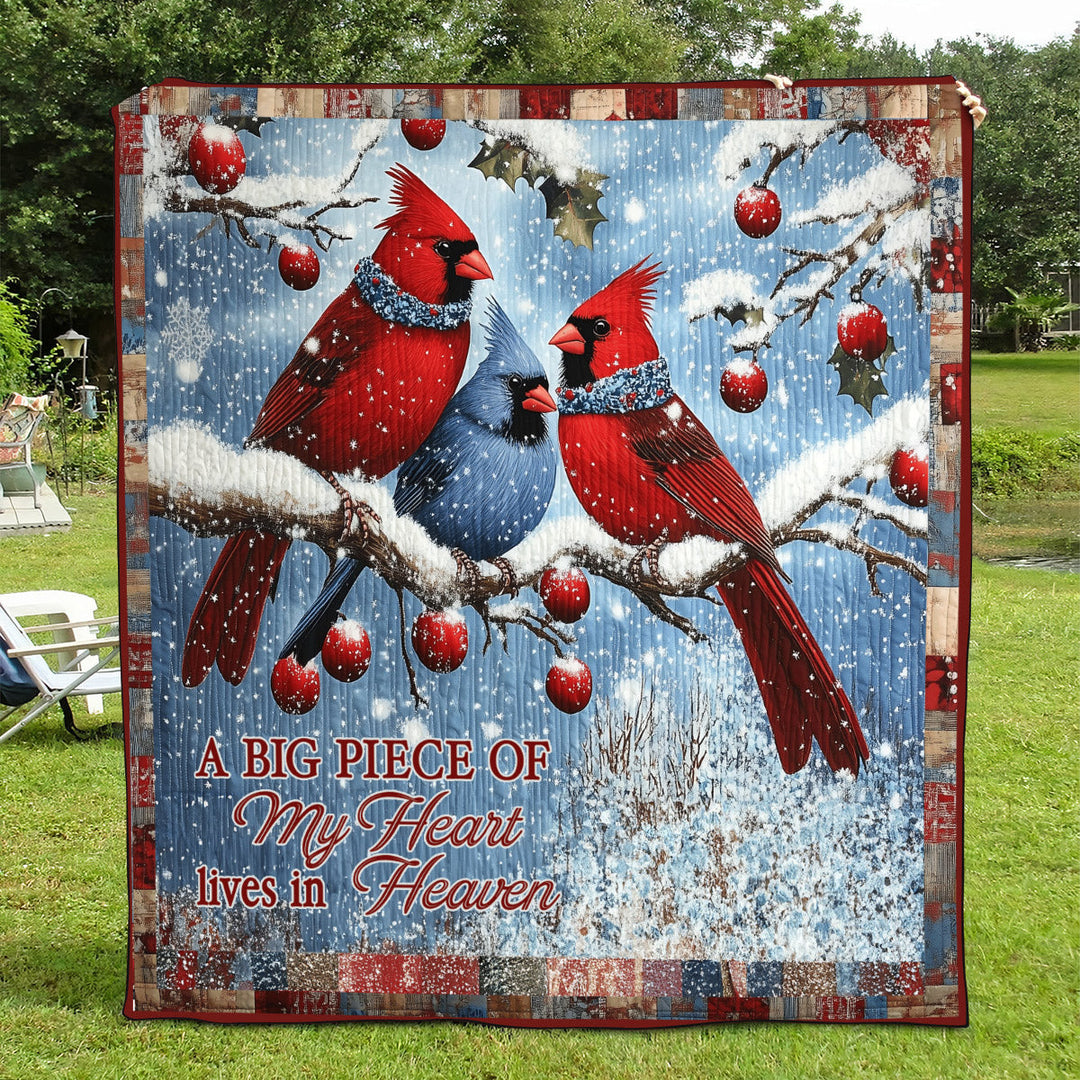 A Big Piece of My Heart Lives in Heaven Art Quilt Hanging NCU0TL1051
