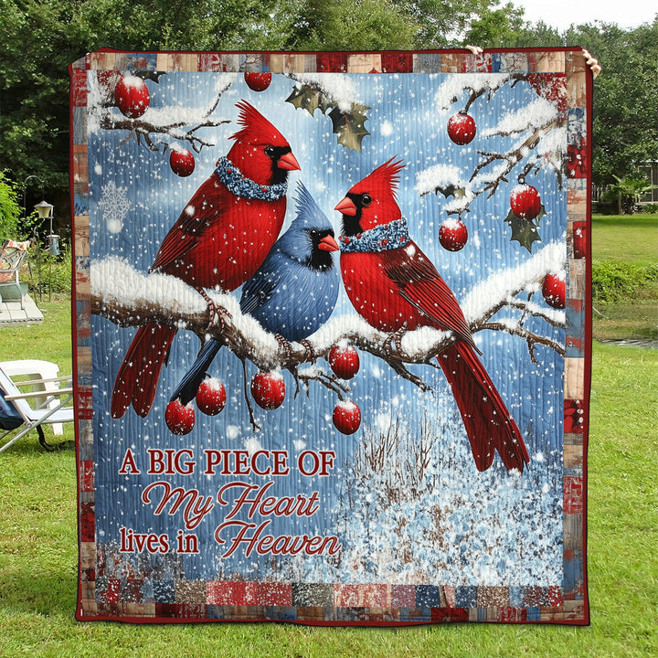 A Big Piece of My Heart Lives in Heaven Art Quilt Hanging NCU0TL1051