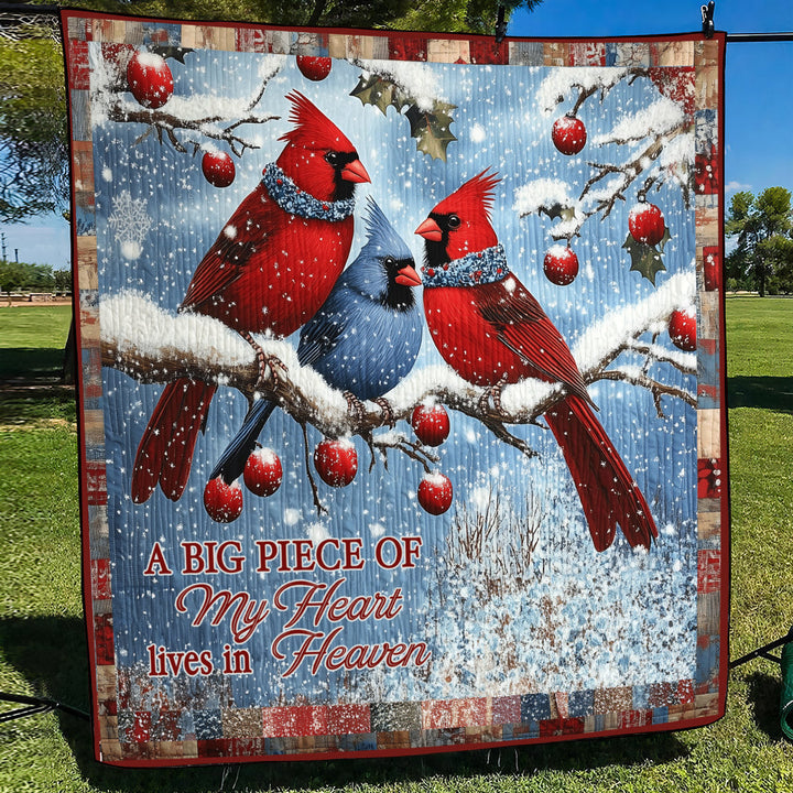 A Big Piece of My Heart Lives in Heaven Art Quilt Hanging NCU0TL1051