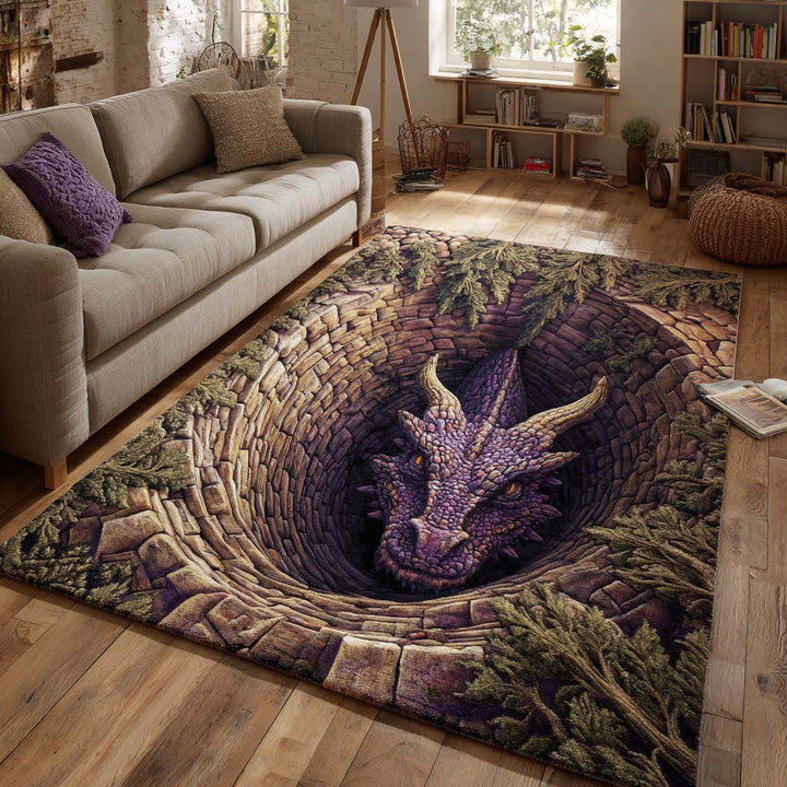 Abyssal Dragon Eye Area Rug by Louise London