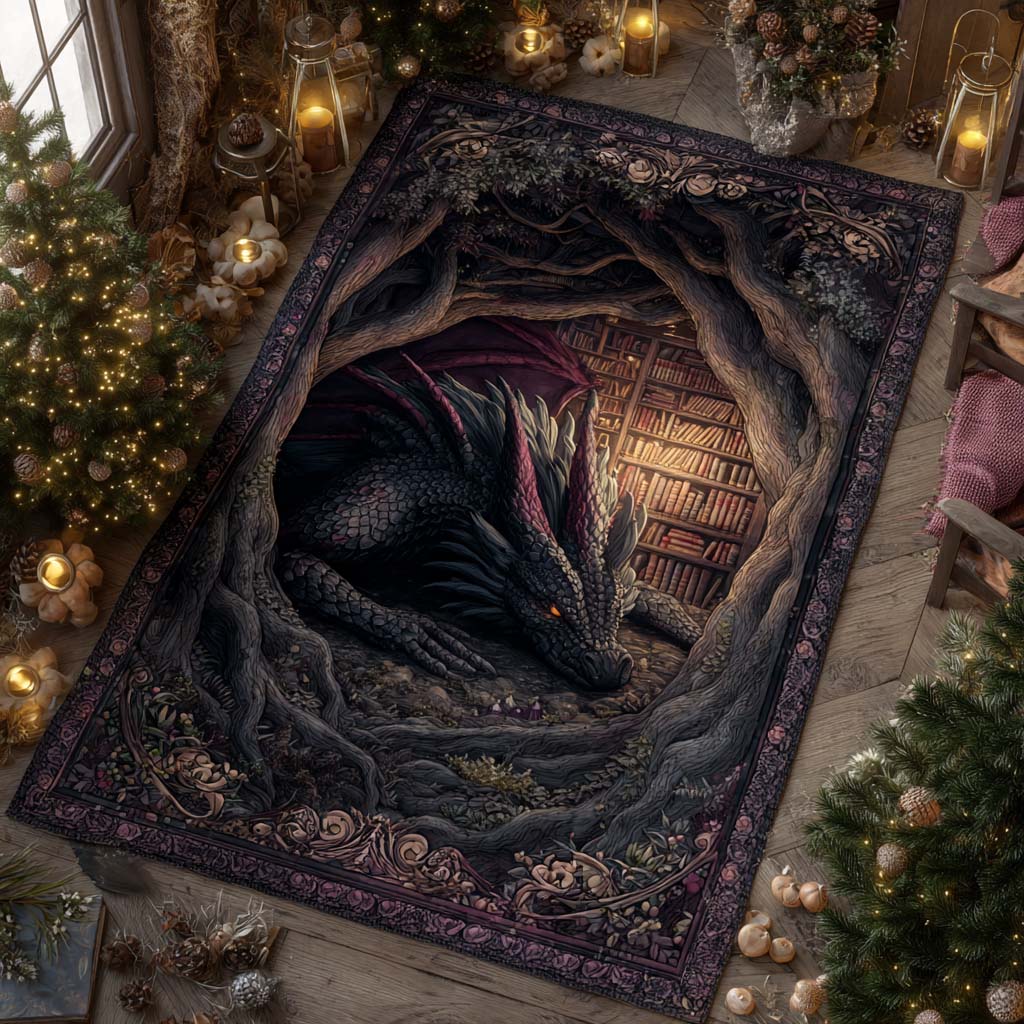 Area Rug Abyssal Void Serpent by Louise London