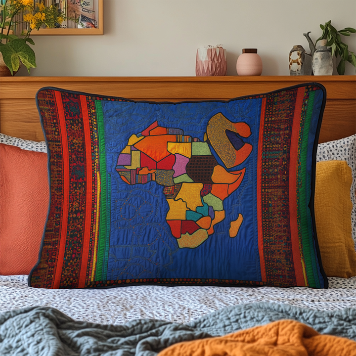 Quilted cushion cover with African inspiration NCU0DK8138