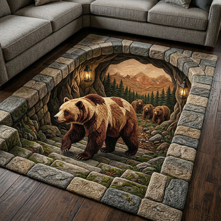 Alpine Bear Area Rug by Louise London