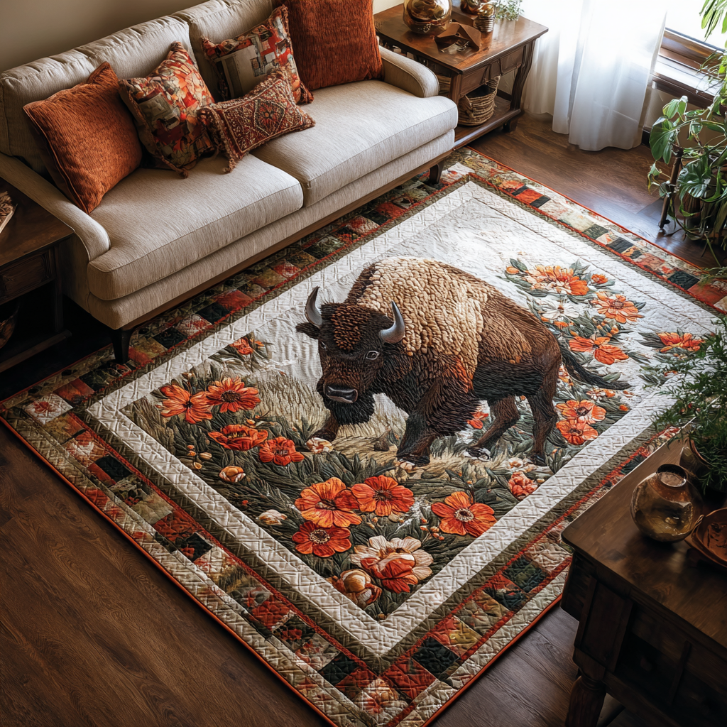 Amber Bisonte Area Rug by Louise London