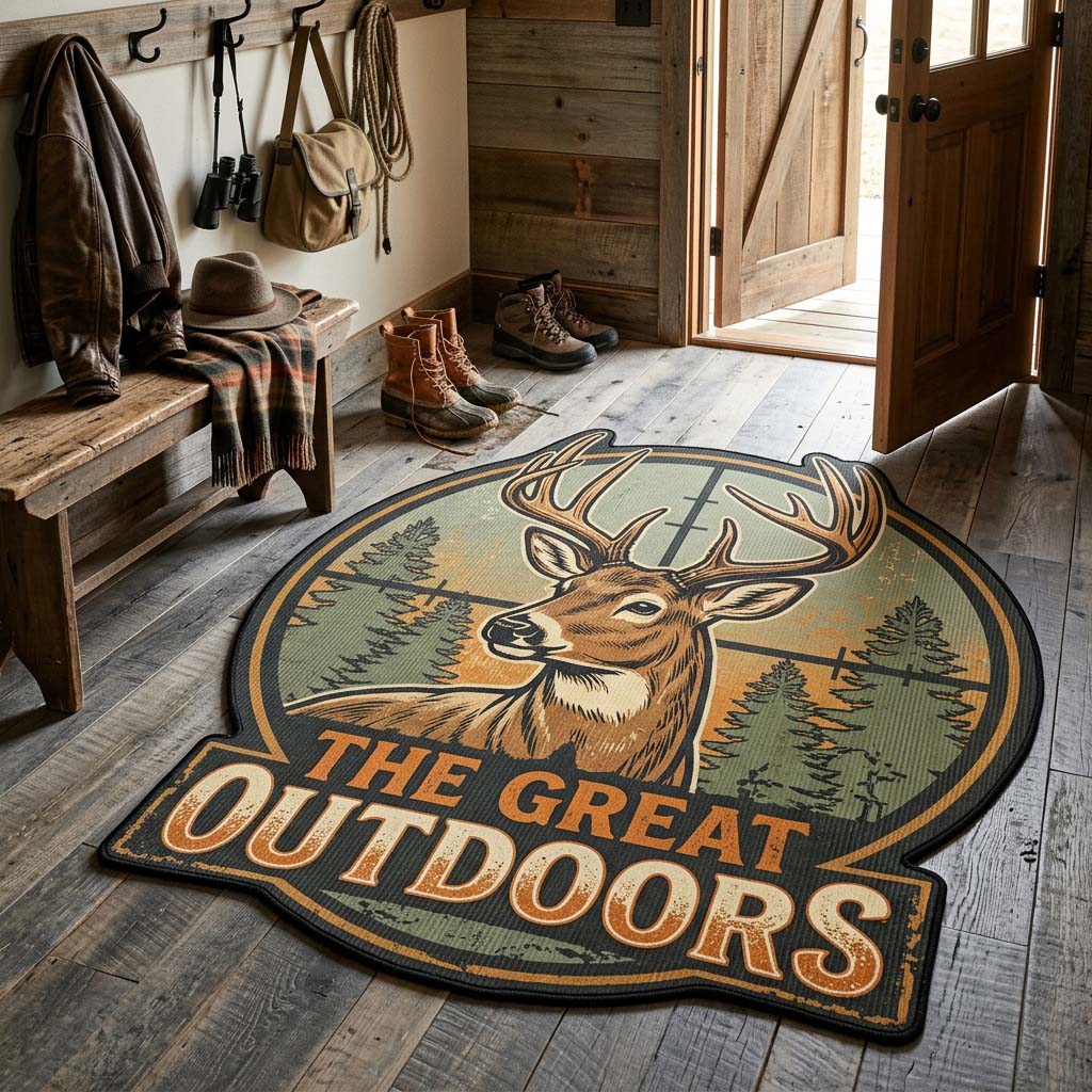 Custom Area Rug Amber Wilderness by Louise London