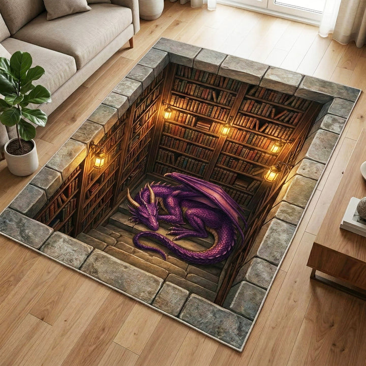 Amethyst Dragon Area Rug by Louise London