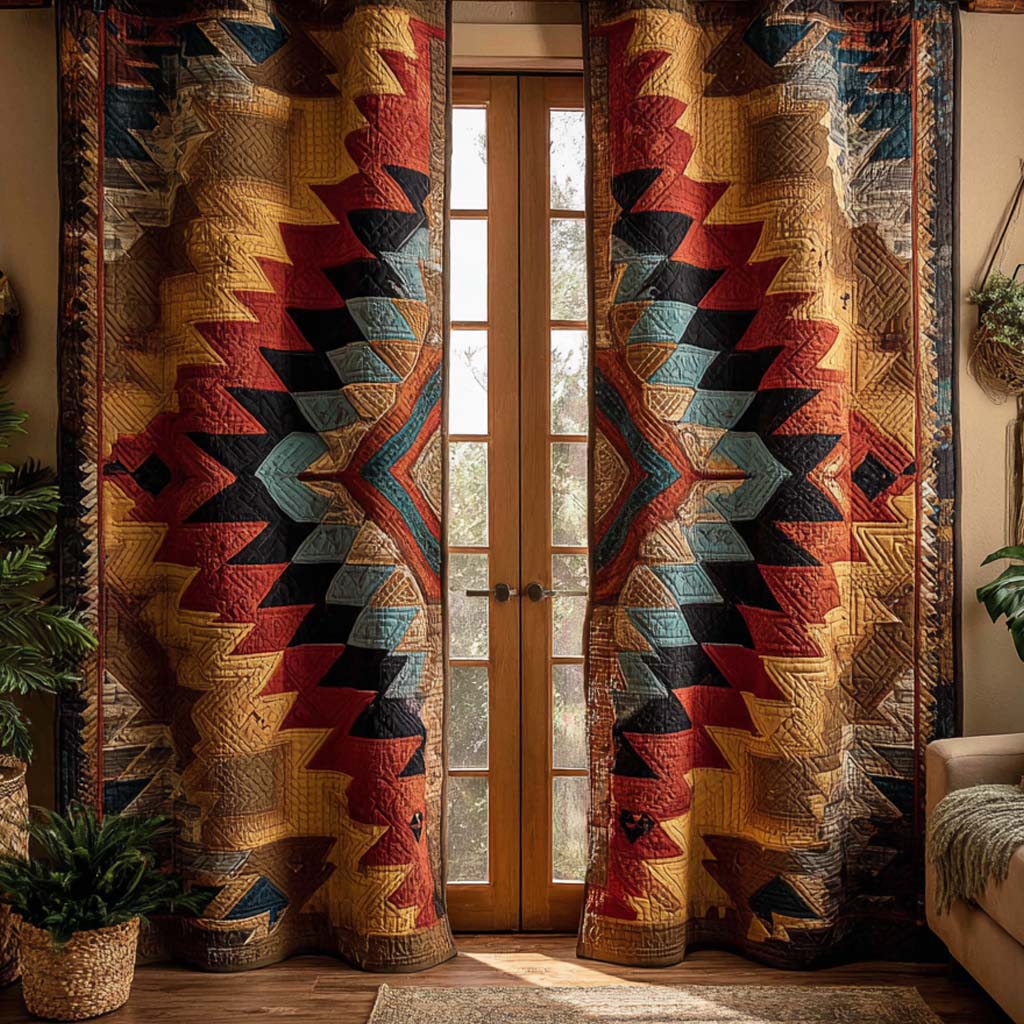 Antique Sand Quilted Curtains – Louise London product image 1