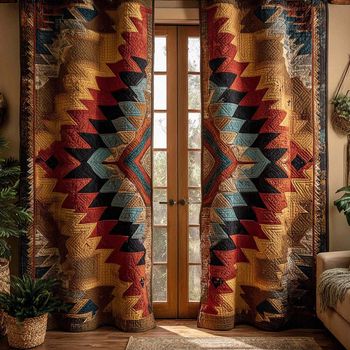 Antique Sand Quilted Curtains – Louise London product image 1