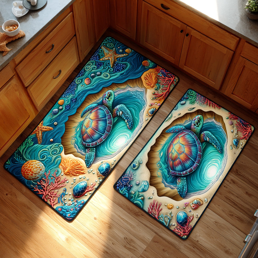 Non-slip kitchen rug with marine refuge by Louise London