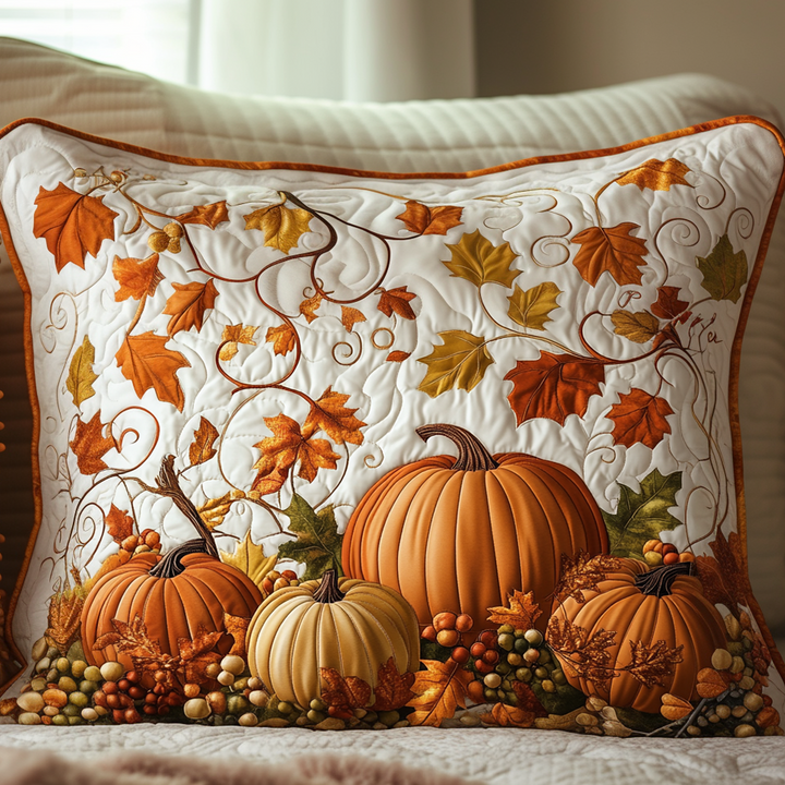 Quilted cushion cover with autumn spirit NCU0NT8640