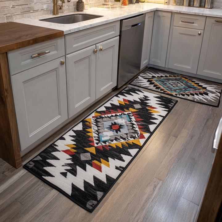 Autumn Non-Slip Kitchen Mat with Warm Tones by Louise London