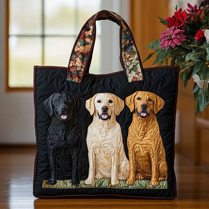 Quilted Tote Bag | Labradors