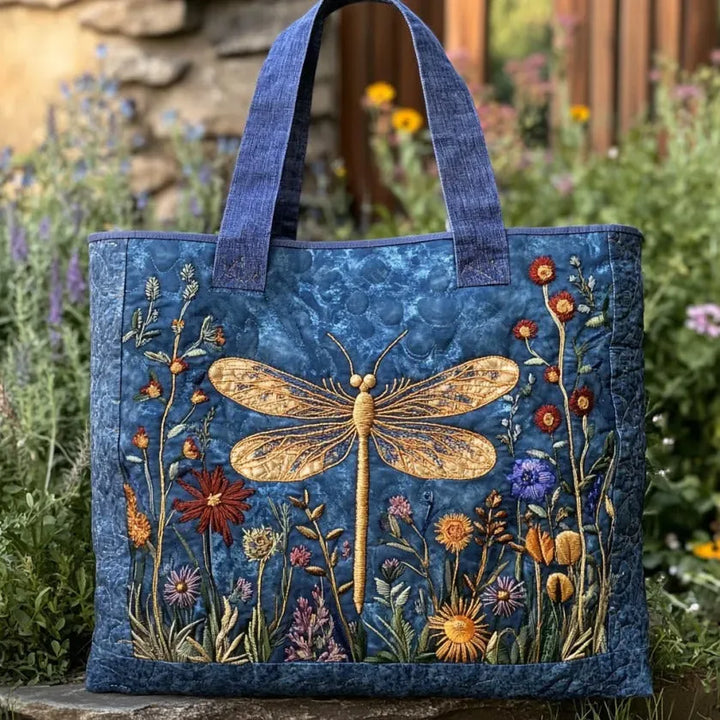 Quilted Tote Bag | Dragonfly