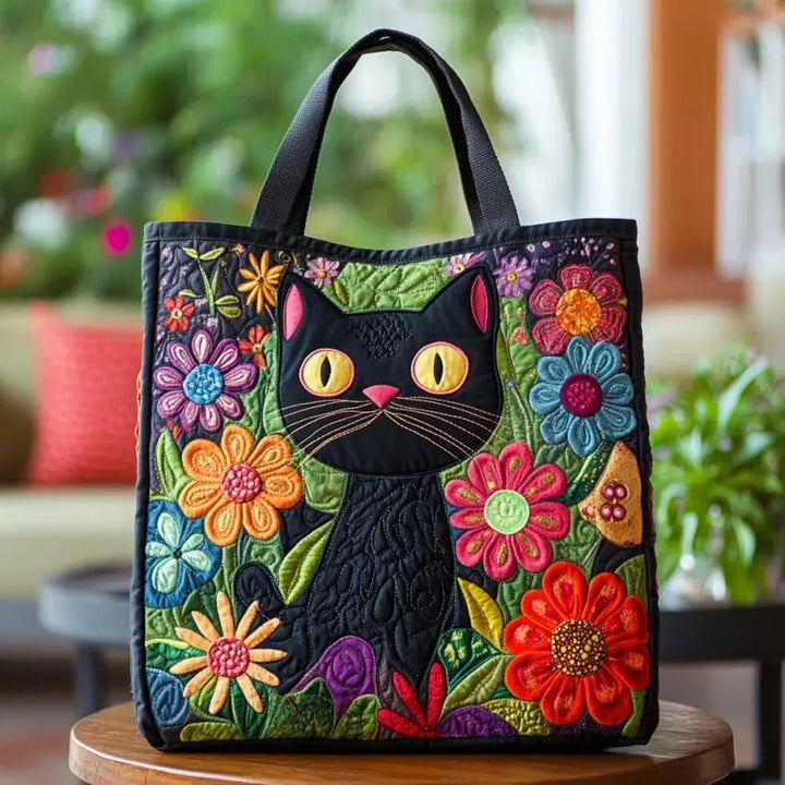 Quilted Tote Bag | Blackcat