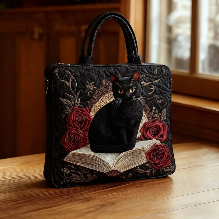Quilted Tote Bag | Bookblackcat