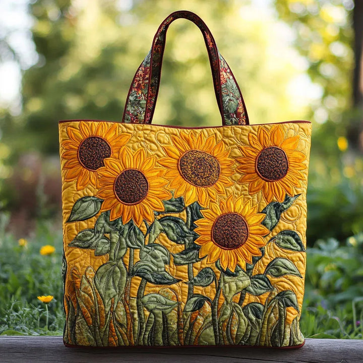 Quilted Tote Bag | Sunflower