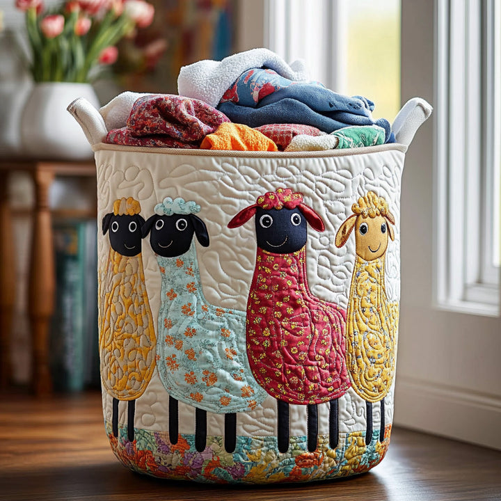 Quilted Laundry Basket in the Shape of a Sheep – product image 5