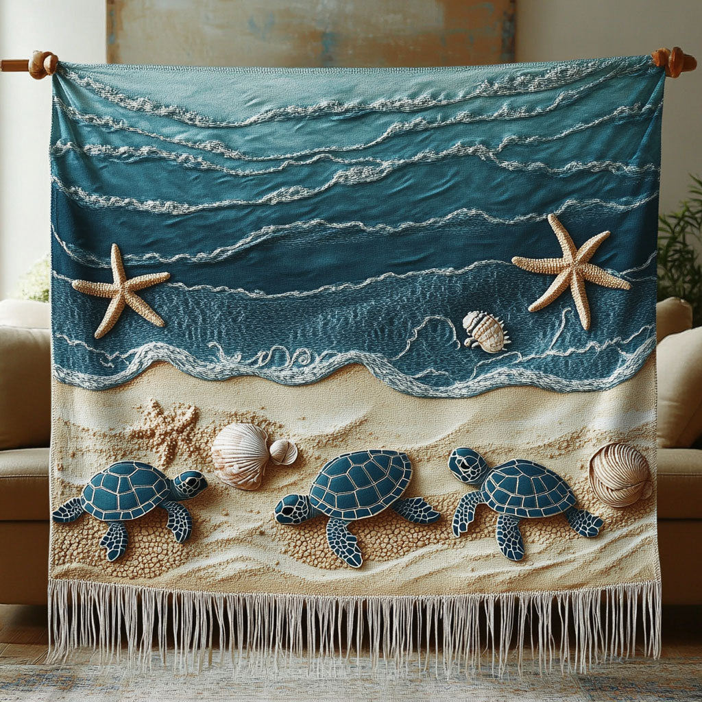 Woven Beach Bliss Blanket by Louise London – product view