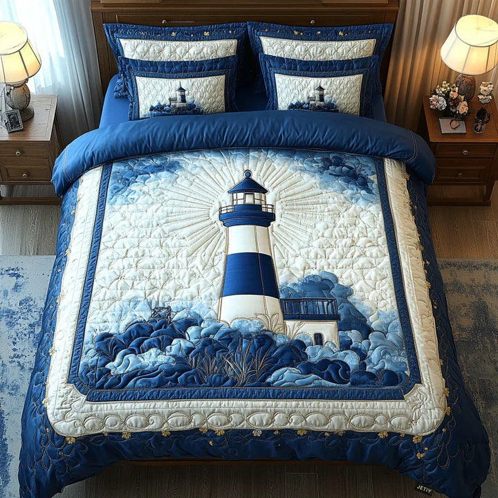 Quilted Bed Cover Set - Brise du Phare by Louise London - product image 1