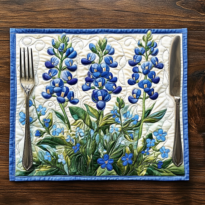 Quilted Bluebonnet Serenade Placemat by Louise London