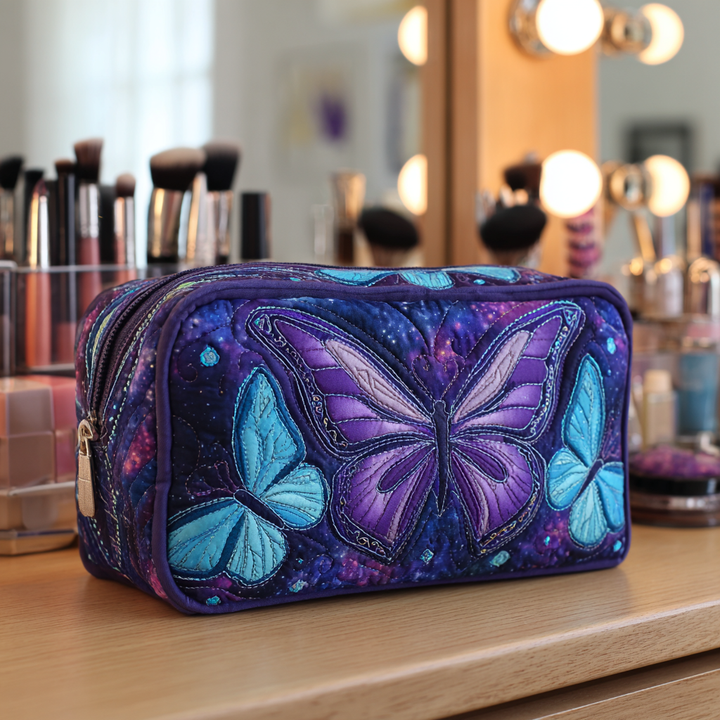 Butterfly Meadow quilted makeup bag – Louise London