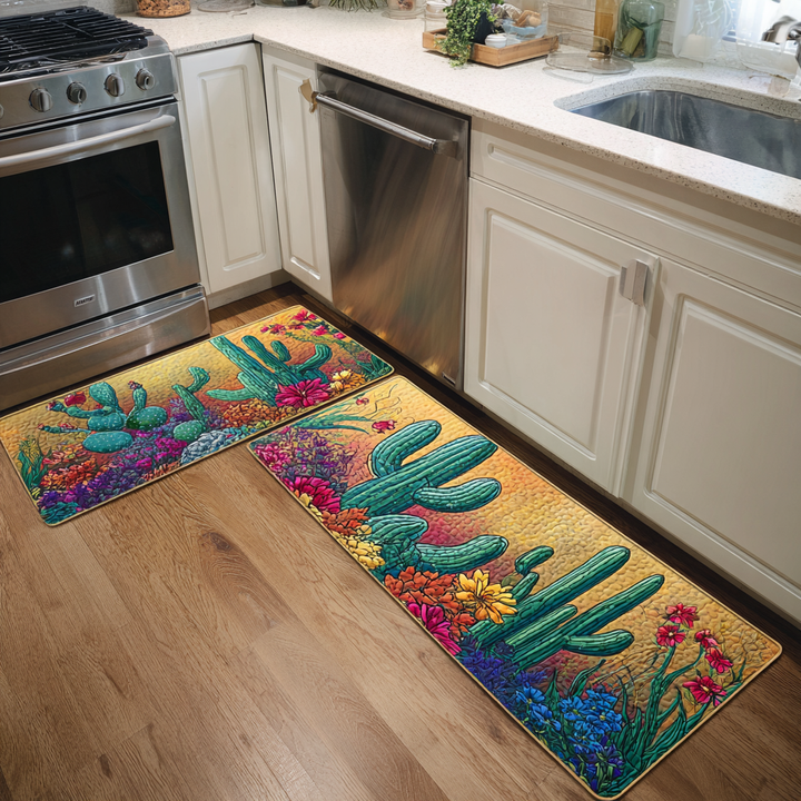 Non-slip kitchen rug with sunset cactus NCU0DK10925