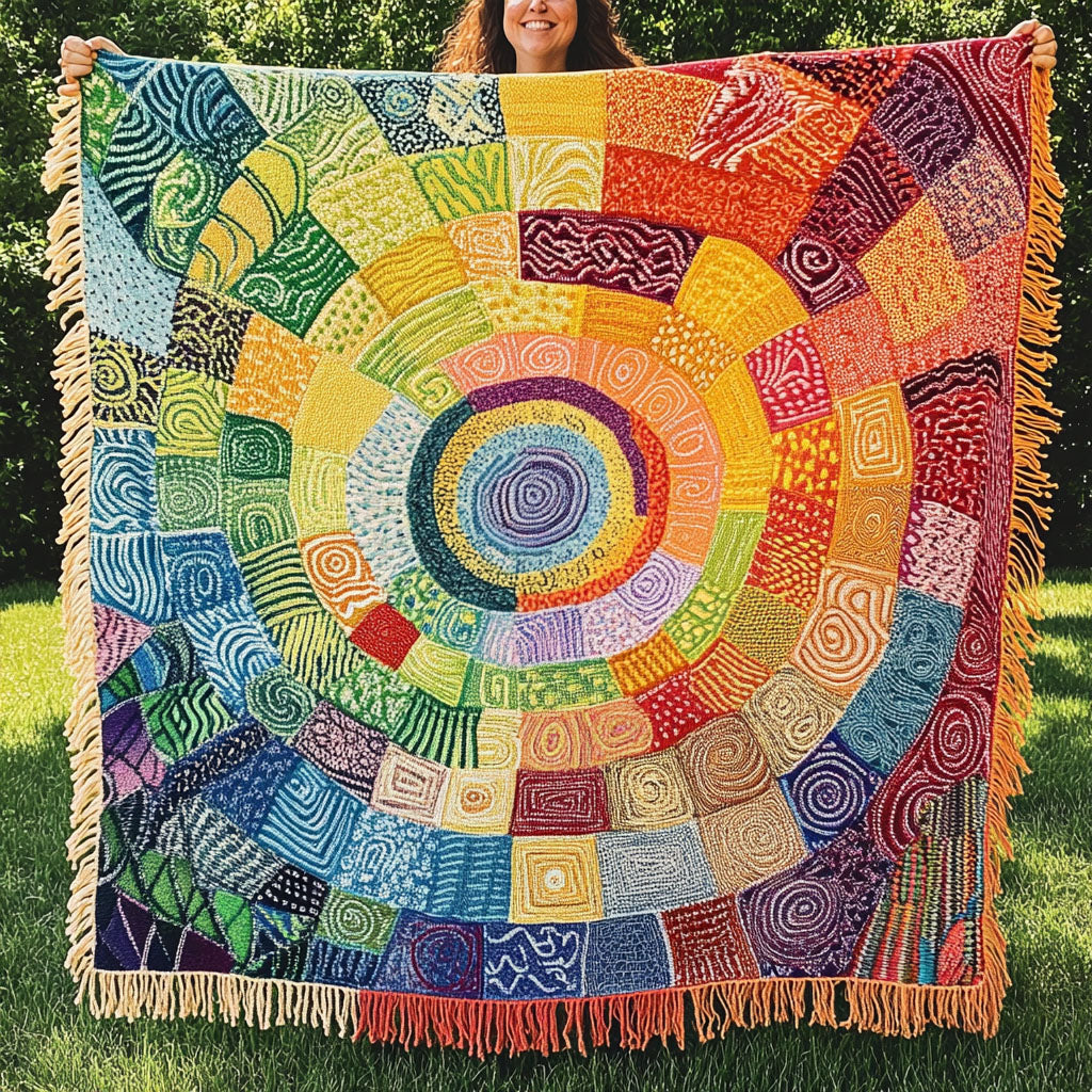 Woven Celestial Blaze Blanket by Louise London – product view
