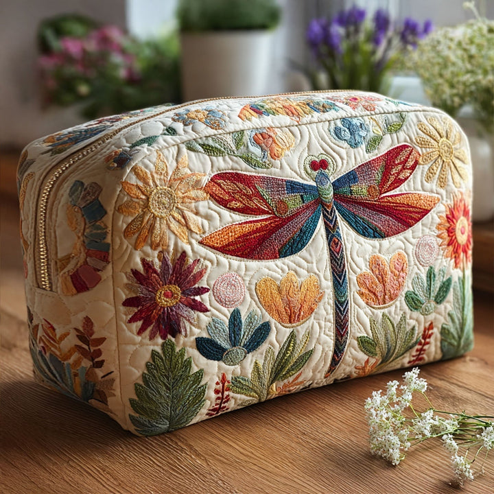 Celestial Hover quilted makeup bag – Louise London
