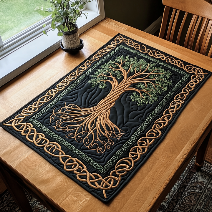 Quilted Placemat Celtic Spirit Tree by Louise London