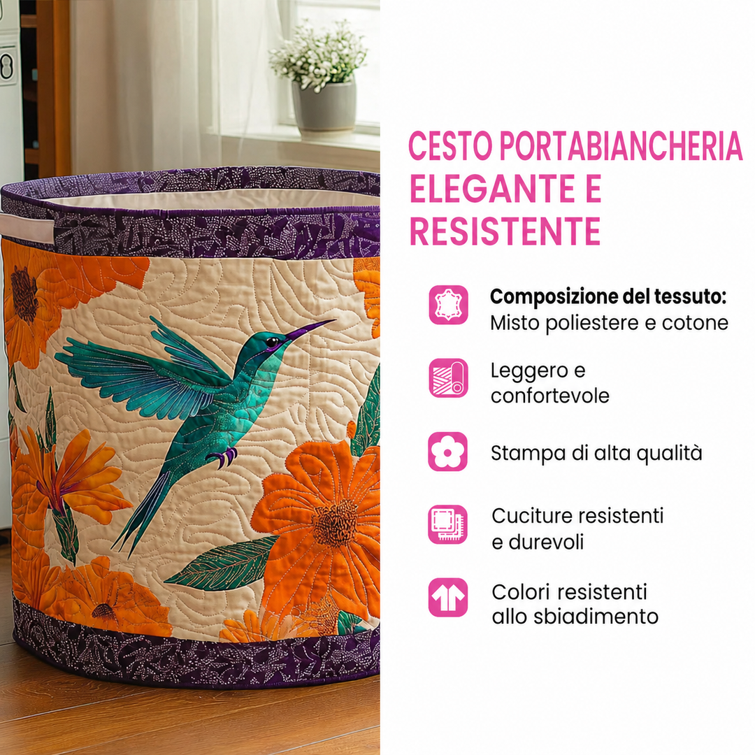 Quilted laundry basket in timeless style NCU0PTT899