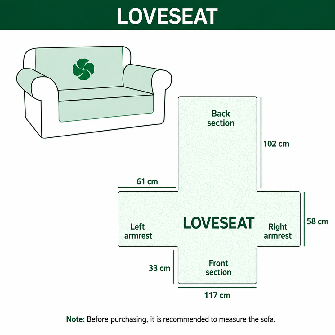 Quilted sofa cover with classic diamond pattern – Louise London product information