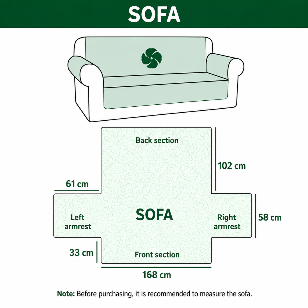 Quilted sofa cover with classic diamond pattern – Louise London product information