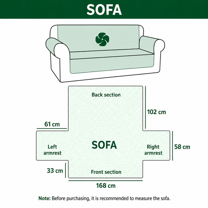 Quilted sofa cover with classic diamond pattern – Louise London product information