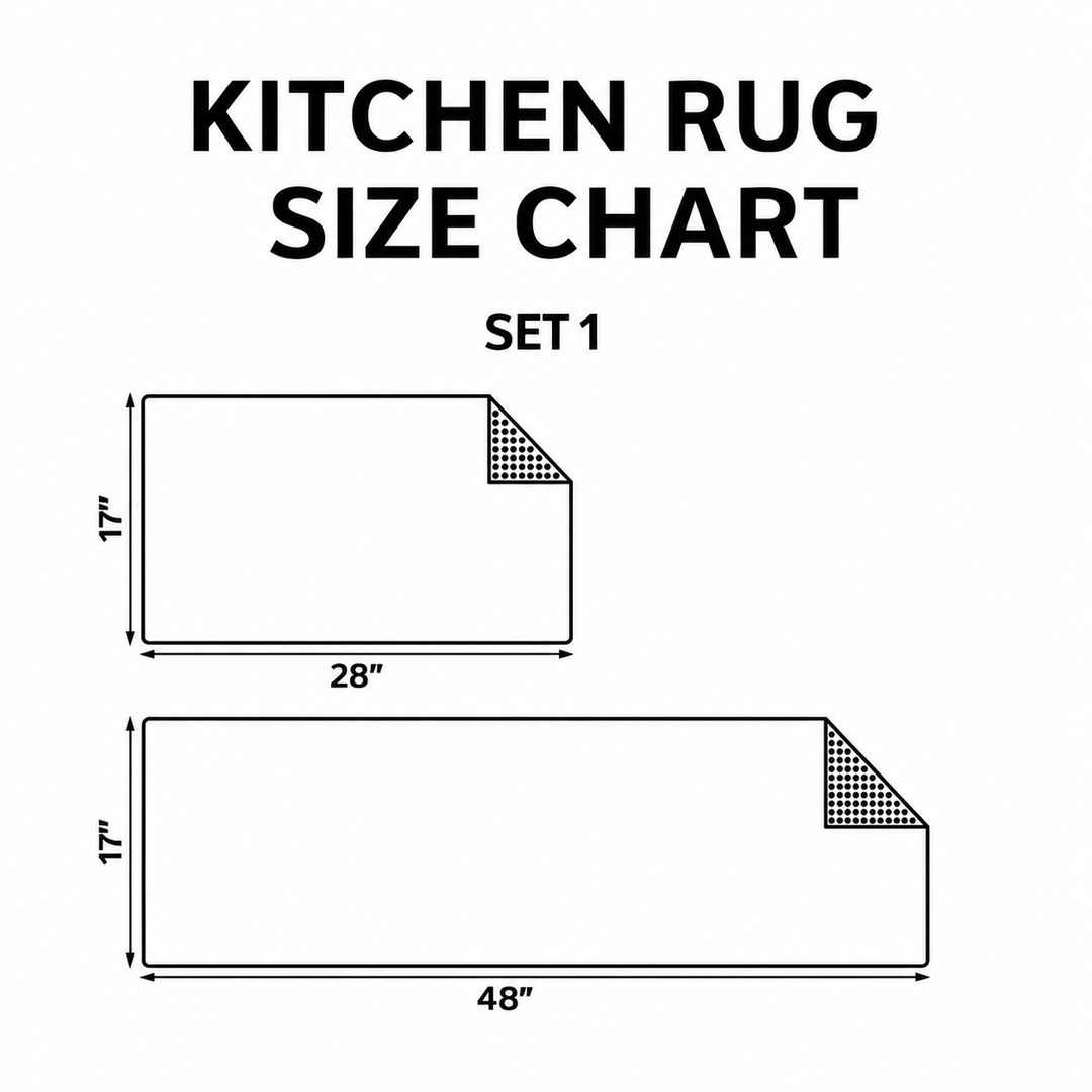 Non-slip kitchen rug with delicate shells – Louise London product details