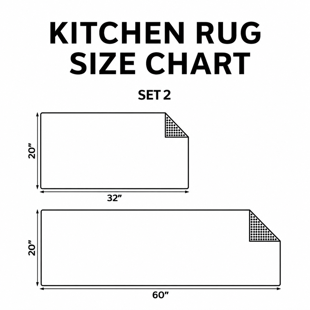Non-slip kitchen rug with delicate shells – kitchen rug features